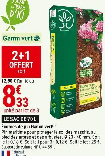 Gamm vert écorces de pin