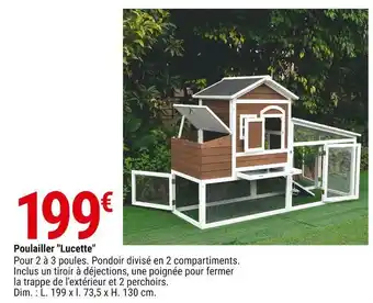 Gamm vert Poulailler "lucette" offre