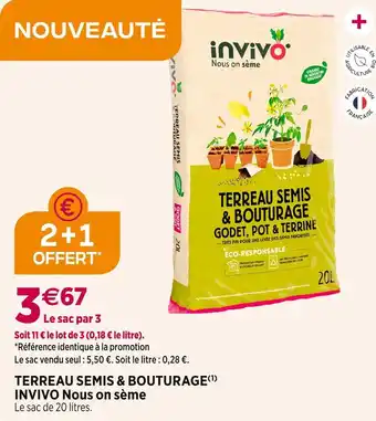 Delbard Invivo terreau semis & bouturage nous on sème offre