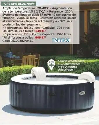 Bricomarché Pure spa blue navy offre
