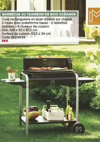 Bricomarché Barbecue au charbon de bois océanos offre