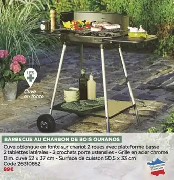Bricomarché Barbecue au charbon de bois ouranos offre