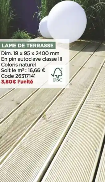 Bricomarché Lame de terrasse offre