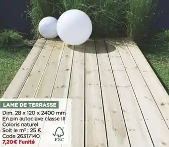 Bricomarché Lame de terrasse offre