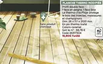 Planche thermo modifiée