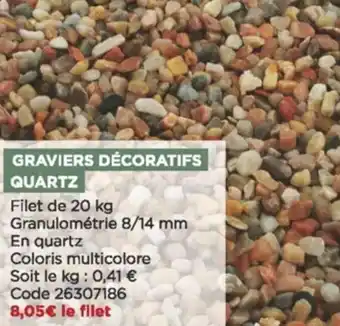 Graviers décoratifs quartz
