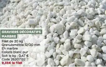 Graviers décoratifs marbre