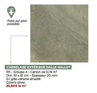 Carrelage extérieur dalle halley