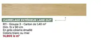 Bricomarché Carrelage extérieur lame out offre