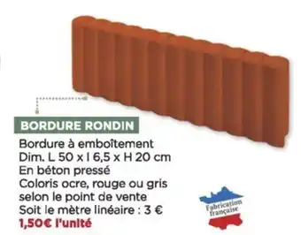 Bricomarché Bordure rondin offre