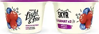 Géant Casino Light & Free Skyr Myrtille Cranberry offre