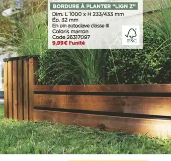 Bricomarché Bordure À planter "lign z" offre