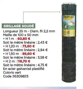 Bricomarché Grillage soudé offre