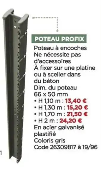 Bricomarché Poteau profix offre