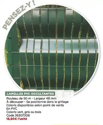 Bricomarché Lamelles pvc occultantes offre