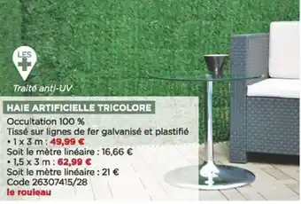 Bricomarché Haie artificielle tricolore offre
