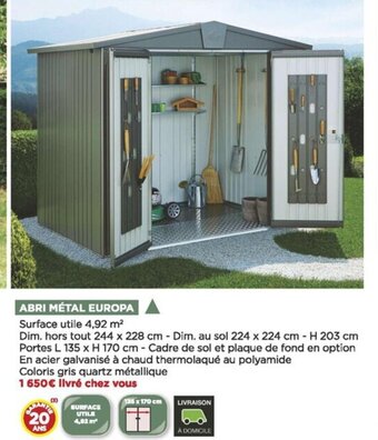 Bricomarché Abri métal europa offre