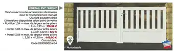 Bricomarché Portail pvc "pavin" offre