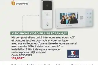 Bricomarché Visiophone Vidéo Filaire écran 4,3 offre