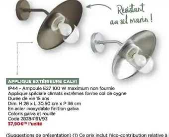 Bricomarché Applique Extérieure Calvi offre