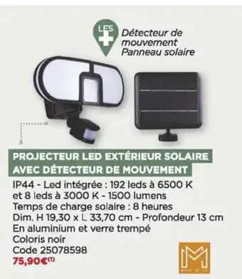 Bricomarché Projecteur Led Extérieur Solaire offre