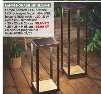 Bricomarché Lampe Nomade Led Sloane offre