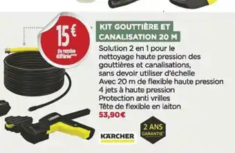 Bricomarché Kit Gouttière Et Canalisation 20m offre