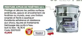 Bricomarché Peinture Appuis de Fenêtres 2,5L offre