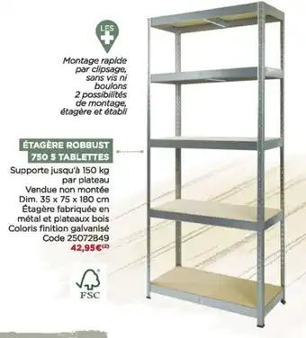 Bricomarché Étagère Robbust offre
