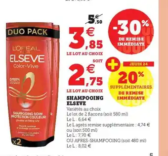 U Express Shampooing Elseve offre