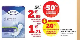 Serviettes Discreet Tena