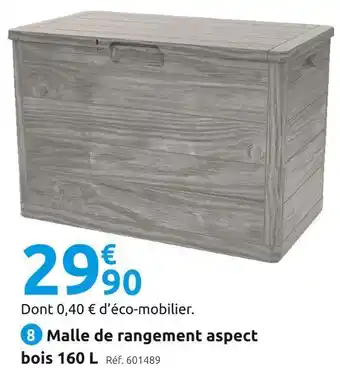 Mr Bricolage Malle de rangement aspect bois 160 l offre