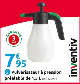 Mr Bricolage Inventiv pulvérisateur à pression préalable de 1,5 l offre