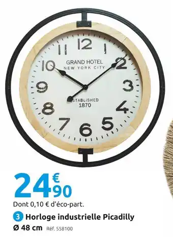 Horloge industrielle picadilly
