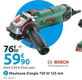 Mr Bricolage Bosch meuleuse d’angle pws750 offre