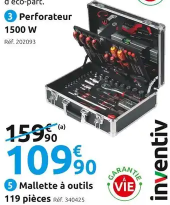 Mr Bricolage Inventiv mallette à outils 119 pièces offre