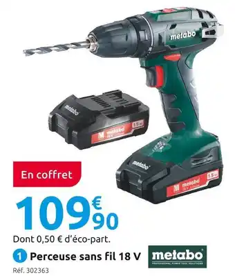 Mr Bricolage Metabo perceuse visseuse 18 v bs18 offre