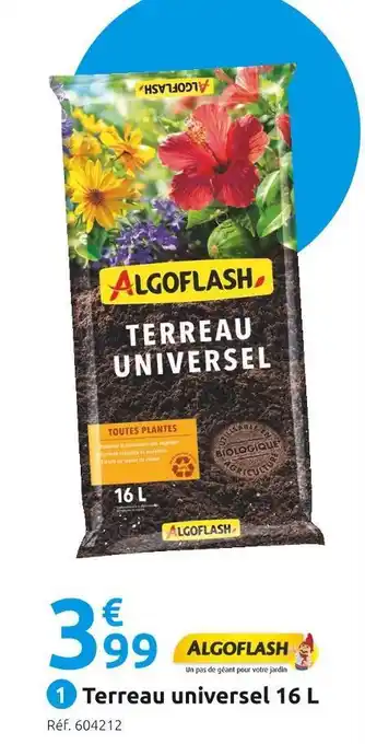 Mr Bricolage Algoflash terreau universel 16 l offre