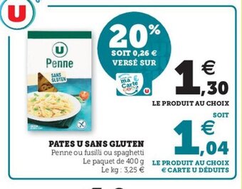 U Express Pates u Sans Gluten offre