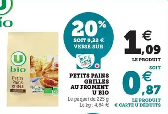 U Express Petits Pains Grilles offre