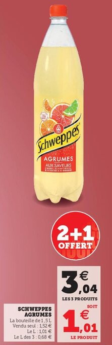 U Express Schweppes Agrumes offre