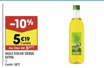 Leader Price Huile d'Olive Vierge offre