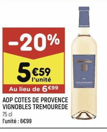 Leader Price AOP Cotes de Provence offre