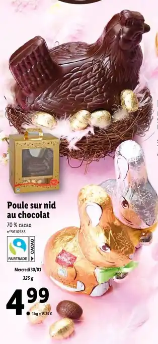 Lidl Poule sur nid au chocolat offre