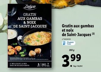 Lidl Gratin aux gambas et noix de Saint-Jacques offre