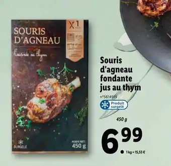 Lidl Souris d'agneau fondante jus au thym offre