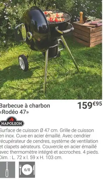 Gamm vert Barbecue à charbon rodéo 47 offre
