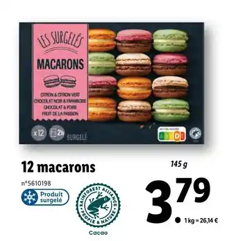 Lidl 12 macarons offre