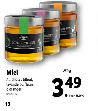 Lidl Miel offre