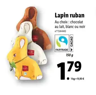 Lidl Lapin ruban offre